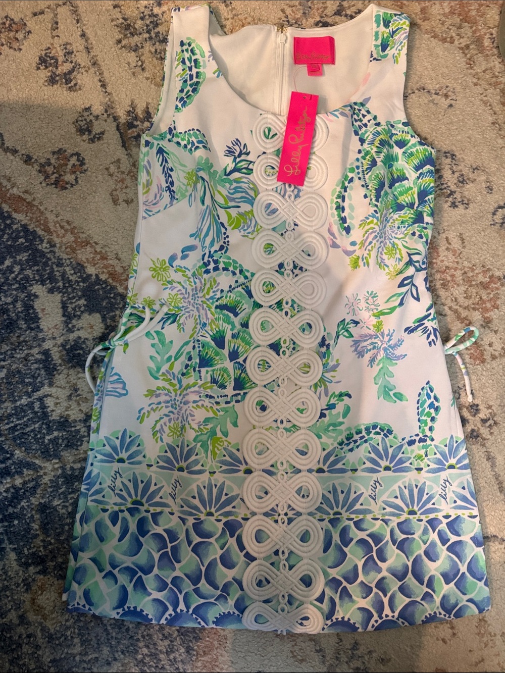 Lilly Pulitzer White Multi Floral Sleeveless Shift Dress